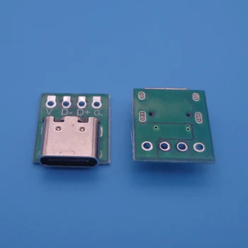 1-10 Db USB 3.1 C Típusú Csatlakozó 16 Pin-Teszt PCB-Testület Adapter 16P Csatlakozó Aljzat Adatok Line Vezeték Kábel Transzfer