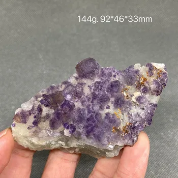 100% - ban Természetes lila lépett fluorit klaszter ásványi példányok Ékkő szint Kövek, kristályok