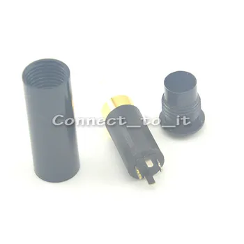 100 Db Fekete Audio Csatlakozó 4mm Kábel, 2,5 mm-es 4 pólusú Női Hangszóró kábel, Csatlakozó, Adapter