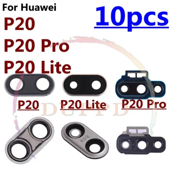 10db/Lot 100% Eredeti, Új Huawei P20 Pro Lite Vissza a Hátsó Kamera Üveg Lencse Keret Fedél Adhensive Javítás Rész