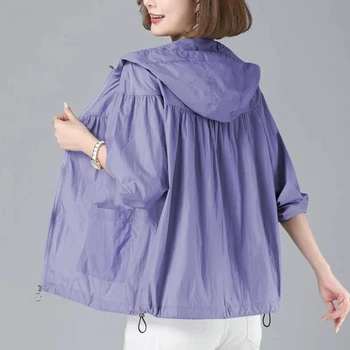 2023 Új Nyári Női Kabát Vékony Kabát Bomber Kabát, Hosszú Ujjú Alkalmi napvédő Ruházat, Női Széldzseki Felsőruházat
