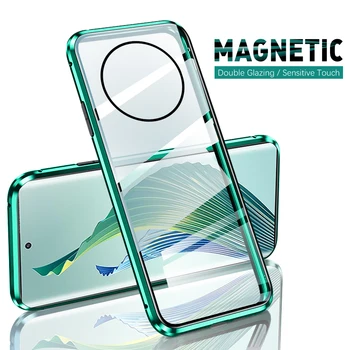 360° - os Mágneses Flip kétoldalas Védeni Üveg Fedelét Megtiszteltetés Magic5 Lite 5G Honar Magic 5 Fény 5Lite Magic5Lite 2023 Esetben Érdekesség