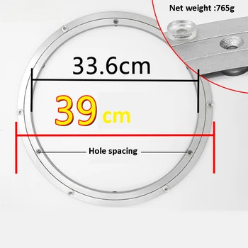 39cm Lemezjátszó Display Állvány Forgatható Lemez Táblázat Rotary Üveg Forgó Alap csúszásmentes Bútor Hardver Alumínium Ötvözet