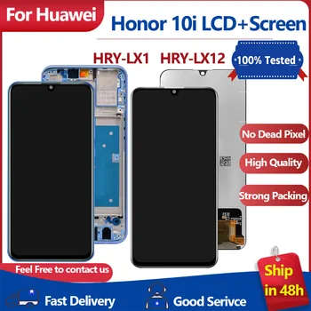 6.21 hüvelyk Magas Minőségű LCD a HUAWEI Honor 10i Képernyő Touch Screen Display a Becsület 10 lite LCD+Keret Csere keret