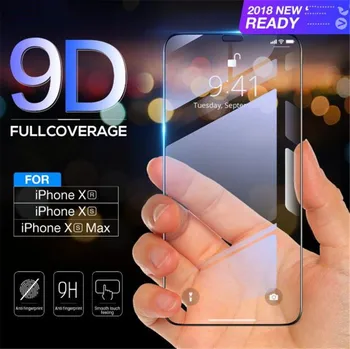 9D Ívelt Edzett Üveg Teljes Borító Edge Lefedettség Anti-Semmiből képernyővédő fólia iPhone XS XR XS max x 7 8 Plusz 6 6