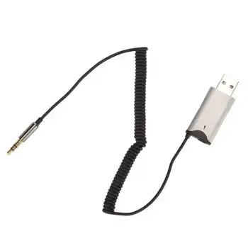 A BT-AUX Adapter USB 2.0, 3,5 mm-es Könnyű Csatlakozás, Beépített Mikrofon, 11yd Távolság AUX BT Vevő Autó Otthoni Számítógép forró