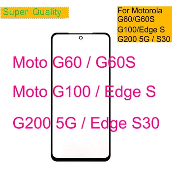 A Motorola Moto G60 G60S G100 G200 5G érintőképernyő Első Külső üveglap Moto Szélén, S S30 LCD Objektív OCA Ragasztó