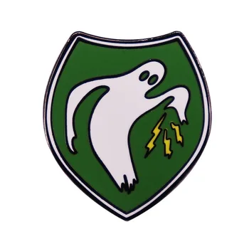 A Szellem-Hadsereg zománc pin 1944-1945 WW2 Jelkép Egyesült Államok Hadserege 23-Főkapitányság azon as különleges Csapat Katonai Pajzs, Jelvény