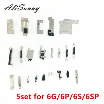 AliSunny 5Set Belső Kiegészítők az iPhone 7 6 6 Plusz 7P 6SP 6P Teljes Belső Fém Meghatározott Apró Alkatrészek Holder Tartóval