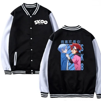 Anime SK8 Az Infinity Baseball Dzseki Túlméretezett Streetwear Hip-Hop Női Hosszú Ujjú Pulóver Kawaii Gördeszka Kapucnis