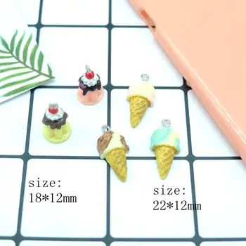 Aranyos fagylalt Torta Varázsa Medálok DIY dekoráció karkötő nyaklánc fülbevaló, kulcstartó Ékszer Készítés