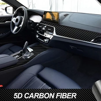 Autó Belső Berendezés Védőfólia Dekoráció 5D Szénszálas Vinyl Matrica-BMW 5-ös Sorozat G30 g31 jelű 2018-2022 LHD