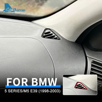 BALKORMÁNYOS/RHD Szénszálas BMW E39 M5 5 Sorozat 1998-2003 Tartozékok Műszerfal Oldalán Levegő Kilépő Nyílás Fedelét Matrica Belső Berendezés