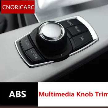 CNORICARC Chrome ABS Multimédia Gomb a Gombok dekorációs fedelet, trim BMW 1 2 3 4 sorozat 3GT Autó belső tartozékok