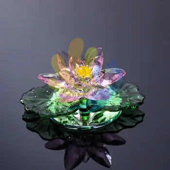 Crystal Pink Sparkle Hue Tükrözi, Kristály, Lótusz Virág,Üveg Haza Hálószoba Decor a Feng Shui