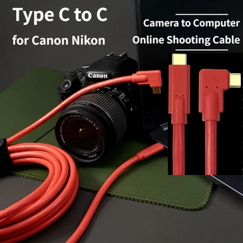 Dual C-Típusú Digitális Fényképezőgép Adatátvitel USB-C Kábel Canon EOS R RP Sony A7R3 A7R4 Macbook Notebook Kamera Online Lőni Kábel