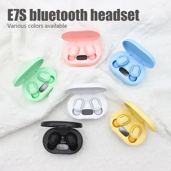 E7S Vezeték nélküli Fejhallgató 5.0 Bluetooth Fülhallgató HIFI Veszteségmentes Hang Sport Headset Mini TWS Fülhallgató, Mikrofon Okostelefonok