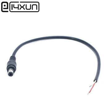 EClyxun 5db 5.5x2.5 mm-es DC tápkábel Férfi csatlakozó aljzat Értékelés 3.0 EGY 12V-os Adapter Kábel kábel Hossza 30cm