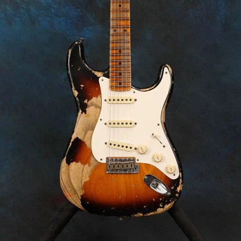 Elektromos Gitár, Sunburst szín Emlékek által kezét 6 szúr SZEMET gitár