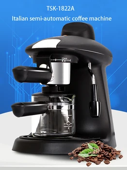 Eszpresszó olasz kávé gép TSK-1822A Háztartási kis mini félautomata Gőz csiszolás pot Díszes kávéfőző
