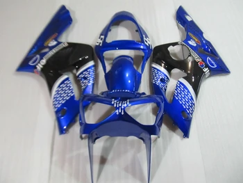 Fröccsöntő spoiler készlet Kawasaki Ninja ZX6R 03 04 kék, fekete motorkerékpár burkolat meghatározott ZX6R 2003 2004 OT17
