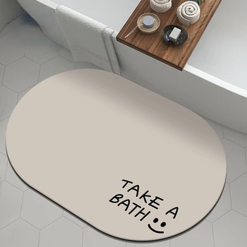 Fürdőszoba szőnyegek háztartási csúszásmentes puha szőnyeg fürdőszoba ajtót, rajzfilm nedvszívó láb szőnyeg wc gyors száraz ajtó szőnyeg könnyen kezelhető