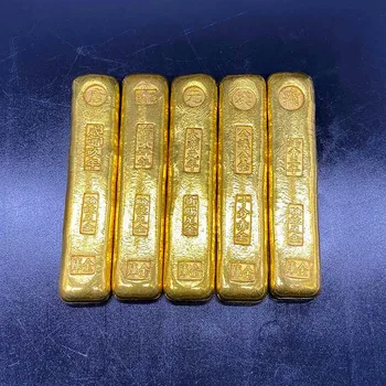 Gyönyörű komplett Tang song yuan Ming pedig Qing-Dinasztia téglalap alakú arany rúd otthoni dekoráció