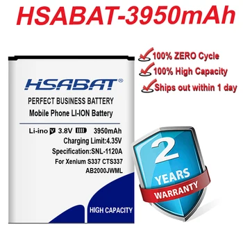 HSABAT 100% - ban Tesztelt Új, Magas Minőségű 3950mAh Akkumulátor Philips Xenium CTS337 S337 AB2000JWML Raktáron