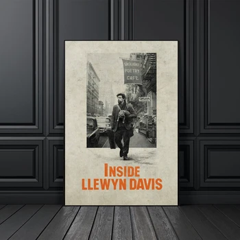 Inside Llewyn Davis Klasszikus Retro Film Poszter, Címlap Vászon Nyomtatás Egyéni Poszter Otthoni Dekorációs Falfestés (Nincs Keret)