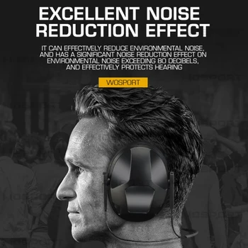 IPSC Shooter Vissza Szerelt zajcsökkentés Fülhallgató Taktikai Elektronikus Felvételi Earmuff Hangerősítő hallásvédő
