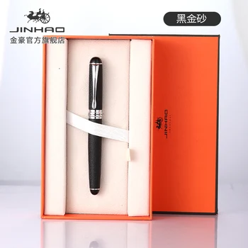 JINHAO X750 Klasszikus Stílusú Ezüst Fém Klip Fountain Pen 0,5 mm Heggyel Acél Tinta, Toll, Irodai Kellékek Iskolai felszerelés