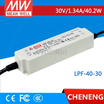 Jót eredeti LPF-40-30 30V 1.34 EGY meanwell LPF-40 30V 40.2 W Egyetlen Kimeneti LED-es Kapcsolóüzemű Tápegység