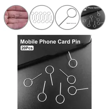 Kerek 20db Egyetemes Mobilok SIM-Kártya Pin-Elég Hosszú a SIM-Kártya Eltávolító Kényelmes Telefon Dekoráció