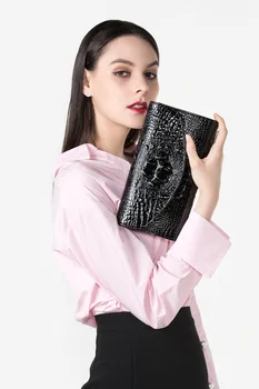 Kuplung táska, női divat táska krokodil minta kézitáska váll akasztott lánc kis táska női pénztárca
