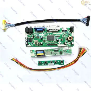 LCD monitor Vezérlő Tábla Lvds Inverter Kit LP141WX3-TLN2 1280X800, HDMI-kompatibilis+DVI+VGA+Audió