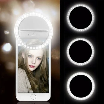 LED Képkeret, Gyűrű Fény Újdonság Smink Világítástechnika iPhone Xiaomi Huawei Hordozható LED Mobiltelefon Len Töltse Lámpa Tükör neonreklám