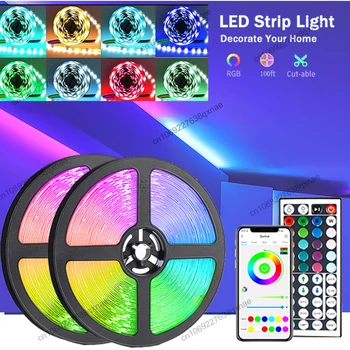 LED Szalag Világítás 1-5m 10m 15m 20m 30m a Terem Dekoráció 5050 RGB Szalag Jég Fények Távoli Bluetooth 2023 TV Led Háttérvilágítás