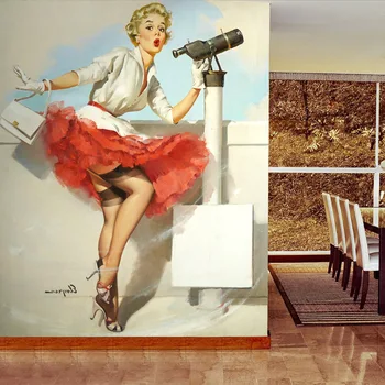 Marilyn Monroe Retro Háttérkép Egyéni Európai Stílusú filmsztár Falfestmény Az Ágynemű Szoba, TV, Kanapé Hátteret, tapéta A Falon
