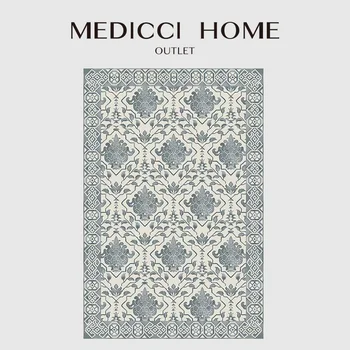 Medicci Haza Francia Kék-Far Cián Gyapjú Szőnyeg Keleti Geometriai Virágos, Dekorációs Luxus Terület Szőnyegek Szőnyeg Kúria, Villa