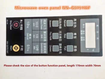 Mikrohullámú sütő panel Membrán kapcsoló NN-G3750WF NN-G3751WF