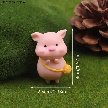 Mini Aranyos Disznó Állat Figura Modell Moss Micro Táj Lakberendezés Miniatűr Tündér Kert Dekoráció Kiegészítők