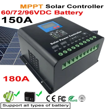 MPPT 60V/72V/96V minden típusú akkumulátor Napelemes Követési Díj Vezérlő mppt 150aA 180a MPPT napelemes töltés vezérlő