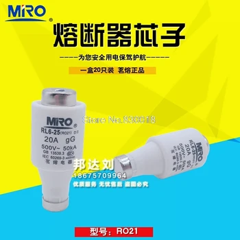 MRO Mingrong RO21 20A Spirál Biztosíték RO21 20A RL6 RL93 5SB Biztosító Cső 100/sok