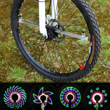 Nagy Felbontású Kerékpár Beszélt Kerék Világítás 64 Led Kerékpár Lámpa Programozható Motoros RGB Kijelző Újratölthető Kerékpáros Lámpa