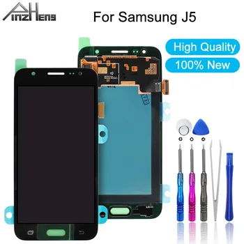 PINZHENG AAAA Minőségű LCD Samsung J5 Képernyő Samsung Galaxy J5 2015 J500 J500F J500G J500M LCD Dispaly Digitalizáló Közgyűlés