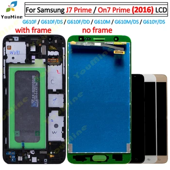 SAMSUNG Galaxy J7 Miniszterelnök LCD érintőképernyő Képernyő Keret G610 G610F G610M SAMSUNG J7 Miniszterelnök G610 Kijelző On7 Miniszterelnök LCD