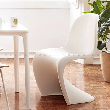 Skandináv Minimalista Tervezők Verem Alkalmi, Kreatív Kültéri Műanyag S-alakú Asztalok, Székek, Étterem Szék