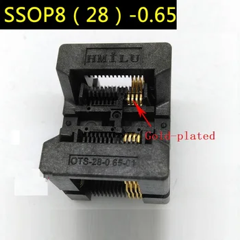 SSOP8 Chip Vizsgálat Blokk TSSOP8 Öregedés Blokk Programozás Blokk ots28-0.65-01 pin pályán 0,65 mm
