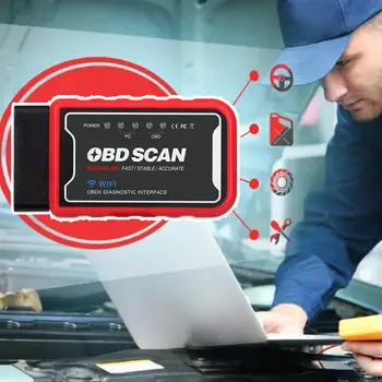 Széles körű Kompatibilitás Gyakorlati Vezeték nélküli WiFi OBD2 Diagnosztikai Szkenner PIC25K80 Chip OBD2 Szkenner Könnyű kezelhetőség Motorkerékpár Alkatrész