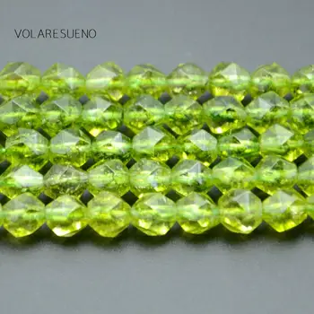 Természetes Csiszolt Peridot Zöld Kő Kör Laza Gyöngy Ékszerek Készítése 6-10mm Távtartó Gyöngyök Illik Diy Karkötő, Nyaklánc Tartozék